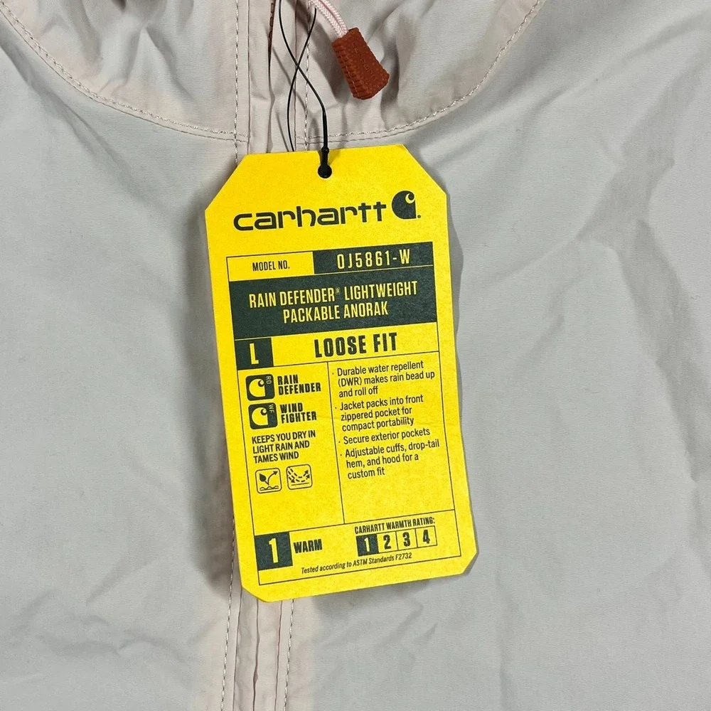 Carhartt Rain Defender‎ Loose Fit Lightweight Packable Anorak Jacket Women's XS
